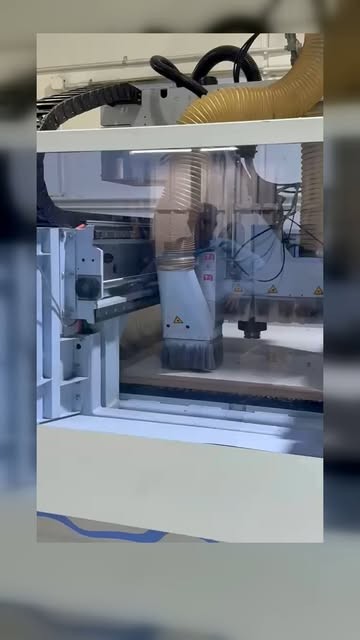 The CNC router cutting a board in the Prime Cabinets & Joinery workshop